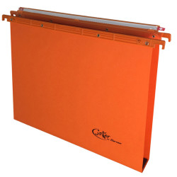 Cartella sospesa Joker - cassetto - interasse 39 cm - fondo U 3 cm - 37x25 cm - arancio - Bertesi