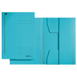 Cartellina 3 lembi - 430 gr - 24,3 x 34 cm - azzurro - Leitz