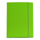 Cartellina con elastico - cartone plastificato - 3 lembi - 25x34 cm - verde prato - Queen Starline