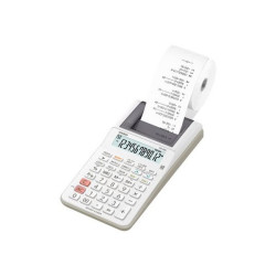 Casio HR-8RCE - Calcolatrice scrivente con stampa - LCD - 12 cifre - batteria - bianco