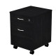 Cassettiera Easy - 1 cassetto + 1 classificatore - con ruote - 41,8 x 52 x 59,5 cm - nero venato - Artexport