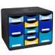 Cassettiera Store-Box Multi Bee Blue - 11 cassetti - nero/multicolore - Exacompta