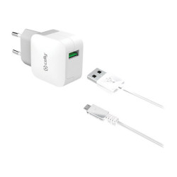 Celly - Alimentatore - 2.4 A (USB) - sul cavo: Micro-USB