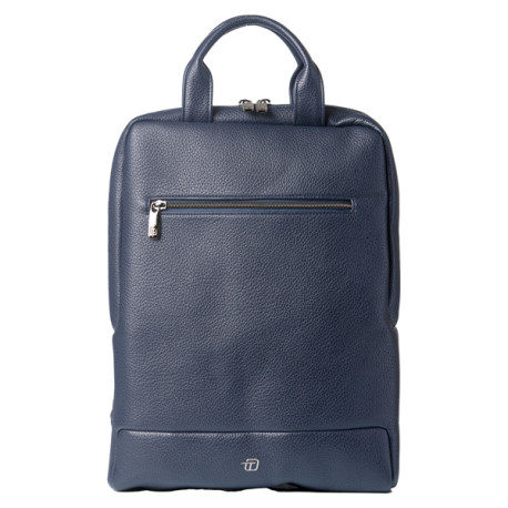 Zaino slim Gate Trended - 28 x 38 x 10 cm - ecopelle - blu - In Tempo