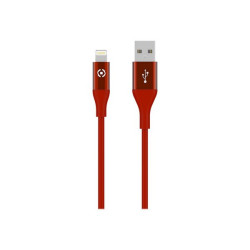 Celly - Cavo Lightning - USB maschio a Lightning maschio - 1 m - rosso - per Apple iPad/iPhone/iPod (Lightning)