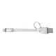 Celly - Cavo USB - Micro-USB Tipo B (M) a USB (M) - USB 2.0 - 2.4 A - 12 cm - bianco