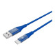 Celly - Cavo USB - USB (M) a USB-C (M) - 3 A - 1 m - blu