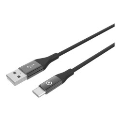 Celly - Cavo USB - USB (M) a USB-C (M) - 3 A - 1 m - nero