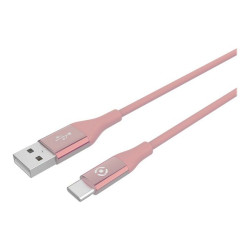 Celly - Cavo USB - USB (M) a USB-C (M) - 3 A - 1 m - rosa