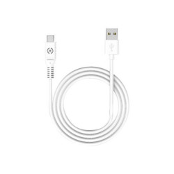 Celly - Cavo USB - USB-C (M) a USB Tipo A (M) - 3 A - 1 m - bianco