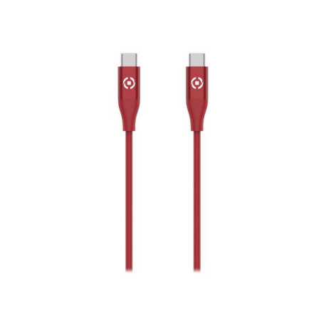 Celly - Cavo USB - USB-C (M) a USB-C (M) - 1.5 m - USB Power Delivery (3A, 60W) - rosso