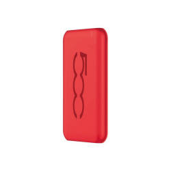 Celly 500 - Powerbank - 5000 mAh - 2.1 A - 3 connettori di uscita (2 x USB, USB-C) - rosso