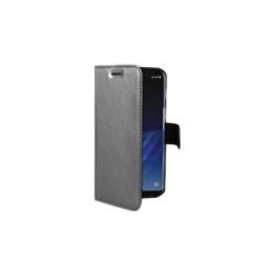 Celly Air - Flip cover per cellulare - fibra di vetro, TPU (poliuretano termoplastico) - argento - per Samsung Galaxy S8+