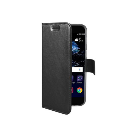 Celly Air AIR644BK - Flip cover per cellulare - fibra di vetro, TPU (poliuretano termoplastico) - nero, trasparente - per Huawe