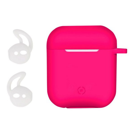 Celly Air Case - Custodia per auricolari - silicone - fucsia - per Apple AirPods (1° generazione, 2ª generazione)