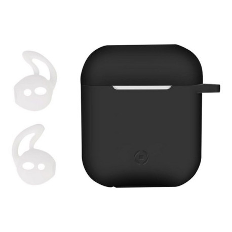 Celly Air Case - Custodia per auricolari - silicone - nero - per Apple AirPods (1° generazione, 2ª generazione)