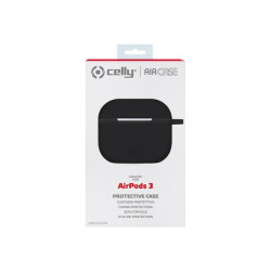 Celly Air Case - Custodia per auricolari - silicone - nero - per Apple AirPods (terza generazione)