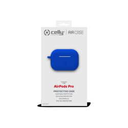 Celly Air Case - Custodia protettiva per auricolari - silicone - blu - per Apple AirPods Pro