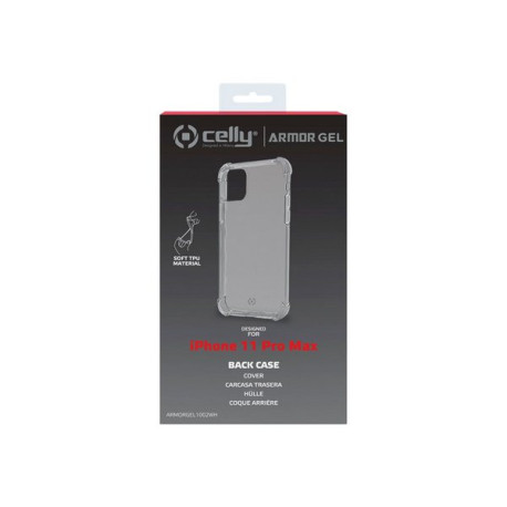 Celly ARMORGEL - Cover per cellulare - policarbonato, TPU (poliuretano termoplastico) - trasparente - per Apple iPhone 11 Pro M