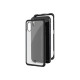 Celly Attraction - Cover per cellulare - Alluminio, vetro temperato - nero, trasparente - per Apple iPhone X, XS