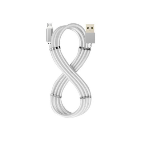 Celly Cablemag - Cavo USB - Micro-USB Tipo B (M) a USB (M) - 2.4 A - 1 m - bianco