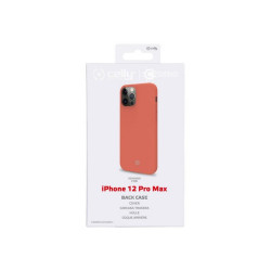 Celly Cromo - Cover per cellulare - TPU (poliuretano termoplastico), rivestimento in silicone - arancione - per Apple iPhone 12