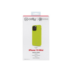 Celly Cromo - Cover per cellulare - TPU (poliuretano termoplastico), rivestimento in silicone - giallo - per Apple iPhone 13 mi