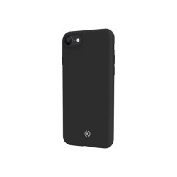 Celly Cromo - Cover per cellulare - TPU (poliuretano termoplastico), rivestimento in silicone - nero - per Apple iPhone 6, 6s, 