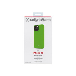 Celly Cromo - Cover per cellulare - TPU (poliuretano termoplastico), rivestimento in silicone - verde - per Apple iPhone 13