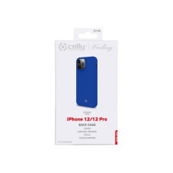 Celly FEELING - Cover per cellulare - silicone - blu - per Apple iPhone 12, 12 Pro