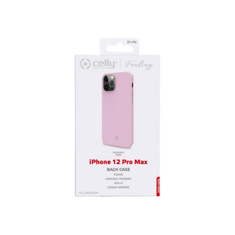 Celly FEELING - Cover per cellulare - silicone - rosa - per Apple iPhone 12 Pro Max