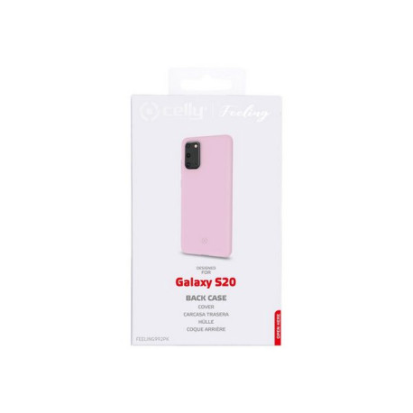 Celly FEELING - Cover per cellulare - silicone - rosa - per Samsung Galaxy S20, S20 5G