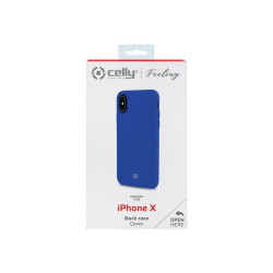 Celly FEELING FEELING900BL - Cover per cellulare - silicone liquido - blu - per Apple iPhone X