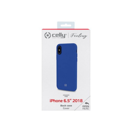 Celly FEELING FEELING999BL - Cover per cellulare - silicone liquido - blu - per Apple iPhone XS Max