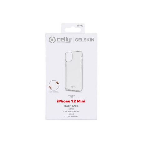 Celly Gelskin - Cover per cellulare - TPU (poliuretano termoplastico) - trasparente - per Apple iPhone 12 mini