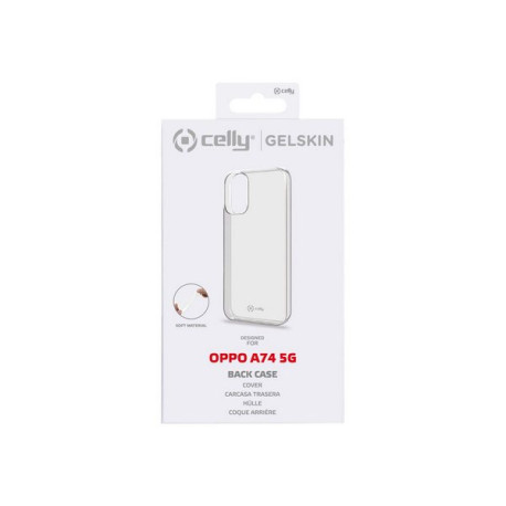 Celly Gelskin - Cover per cellulare - TPU (poliuretano termoplastico) - trasparente - per OPPO A74 5G