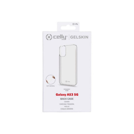 Celly Gelskin - Cover per cellulare - TPU (poliuretano termoplastico) - trasparente - per Samsung Galaxy A53 5G