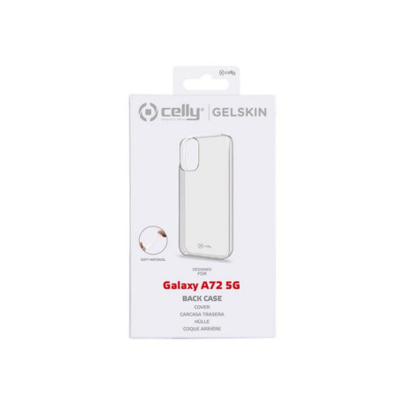 Celly Gelskin - Cover per cellulare - TPU (poliuretano termoplastico) - trasparente - per Samsung Galaxy A72