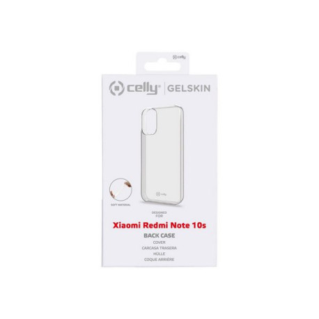 Celly Gelskin - Cover per cellulare - TPU (poliuretano termoplastico) - trasparente - per Xiaomi Redmi Note 10S