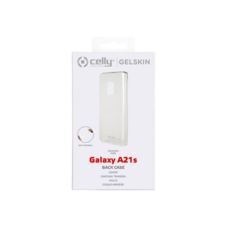 Celly Gelskin GELSKIN920 - Cover per cellulare - TPU (poliuretano termoplastico) - trasparente - per Samsung Galaxy A21s