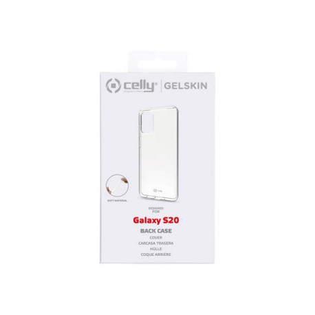 Celly Gelskin GELSKIN992 - Cover per cellulare - TPU (poliuretano termoplastico) - trasparente - per Samsung Galaxy S20, S20 5G