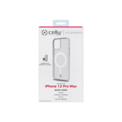 Celly GelskinMag - Cover per cellulare - policarbonato, TPU (poliuretano termoplastico) - trasparente - per Apple iPhone 12 Pro