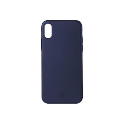 Celly Ghost Skin - Cover per cellulare - poliuretano termoplastico morbido (TPU) - blu opaco - per Apple iPhone X, XS