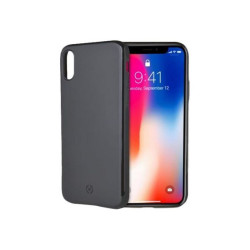 Celly Ghost Skin - Cover per cellulare - TPU (poliuretano termoplastico) - nero - per Apple iPhone X, XS