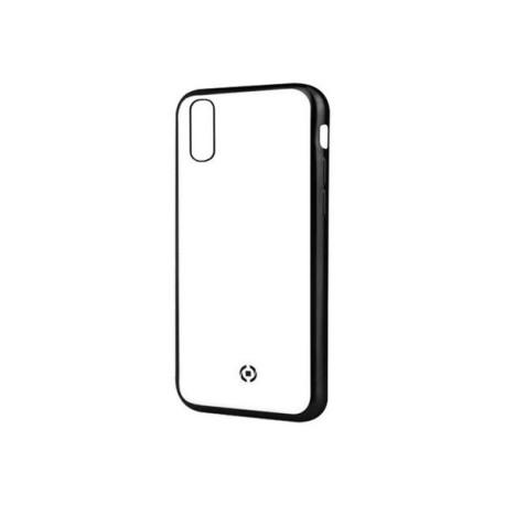 Celly Laser Matt - Cover per cellulare - TPU (poliuretano termoplastico) - nero, trasparente - per Apple iPhone XS Max