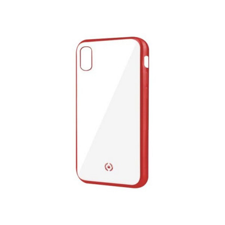 Celly Laser Matt - Cover per cellulare - TPU (poliuretano termoplastico) - rosso, trasparente - 6.1" - per Apple iPhone XR