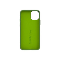 Celly LEAF LEAF1000GN - Cover per cellulare - silicone, TPU (poliuretano termoplastico) - verde - per Apple iPhone 11 Pro