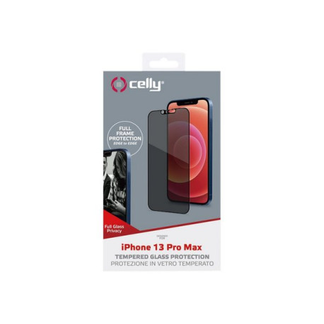 Celly Privacy Full Glass - Protezione per schermo per telefono cellulare - con filtro privacy - A due vie - per Apple iPhone 13