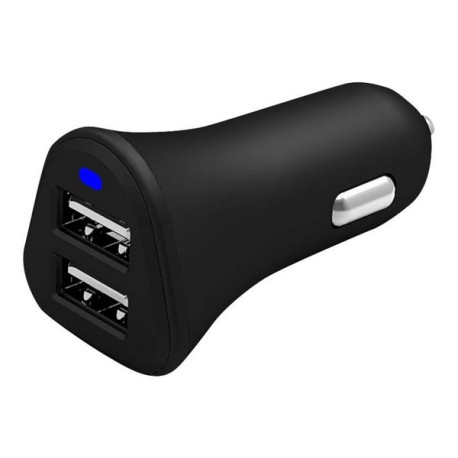 Celly PRO [COMPACT] - Adattatore alimentazione per auto - 2.4 A - 2 connettori di uscita (USB) - nero