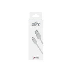 Celly PRO [COMPACT] - Cavo USB - USB (M) a Micro-USB Tipo B (M) - 2.4 A - 1 m - bianco